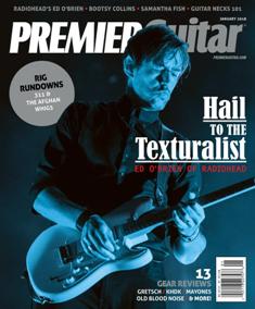Premier Guitar - January 2018 | ISSN 1945-0788 | TRUE PDF | Mensile | Professionisti | Musica | Chitarra
Premier Guitar is an American multimedia guitar company devoted to guitarists. Founded in 2007, it is based in Marion, Iowa, and has an editorial staff composed of experienced musicians. Content includes instructional material, guitar gear reviews, and guitar news. The magazine  includes multimedia such as instructional videos and podcasts. The magazine also has a service, where guitarists can search for, buy, and sell guitar equipment.
Premier Guitar is the most read magazine on this topic worldwide.