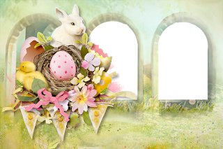 Retro Easter: Free Printable Frames, Cards or Invitations. 