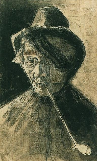 Man with Pipe and Eye Bandage, Head