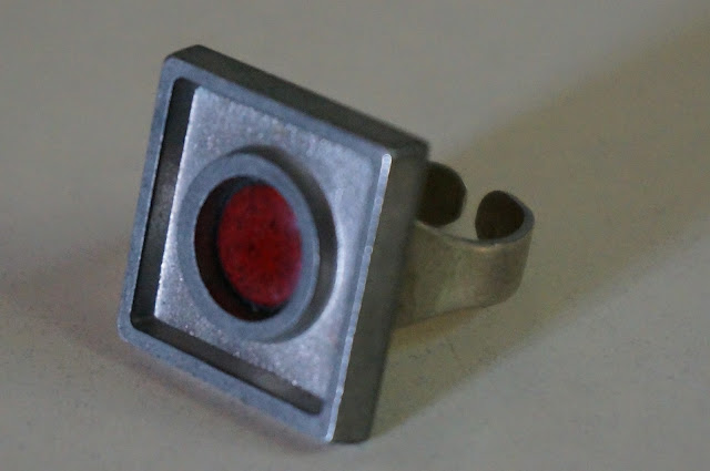 vintage ring modernist 70s 1970s