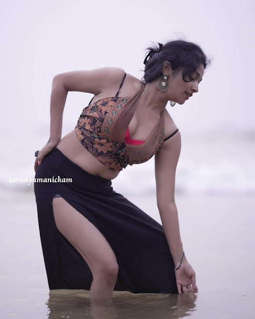 Lavanya Manickam captivating in her latest hot image gallery.