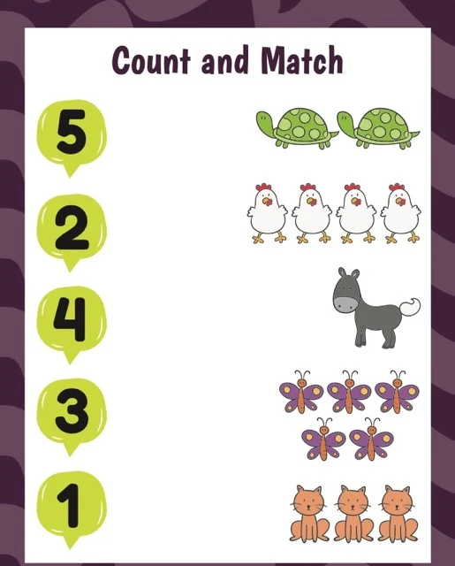 Numbers 1-5 Worksheet Page 24