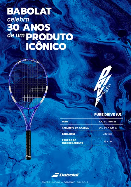 Babolat celebra 30 anos da Pure Drive com edição especial