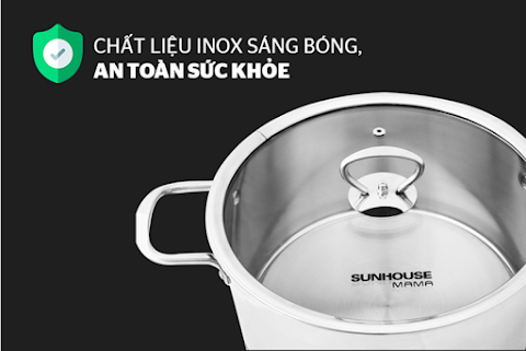 Bộ Nồi Inox 5 Đáy Sunhouse Mama SH784