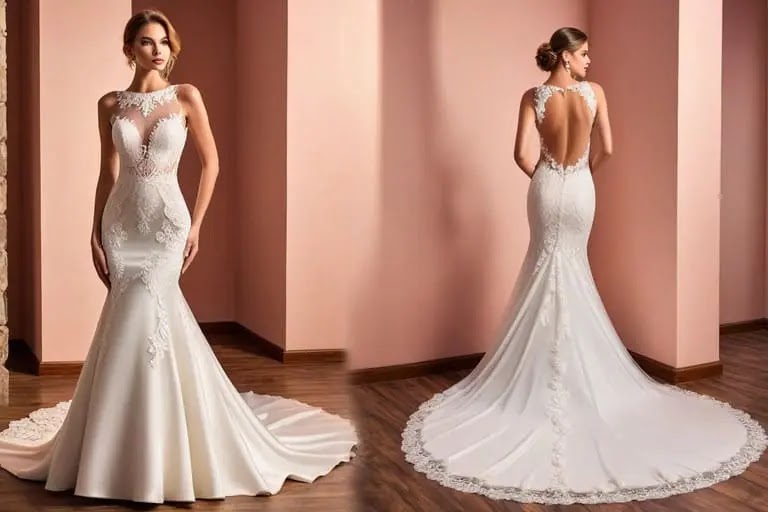 vestidos de novia civil largos sencillos