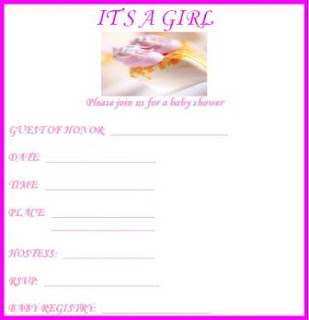 It's a Girl Baby Shower Invitations