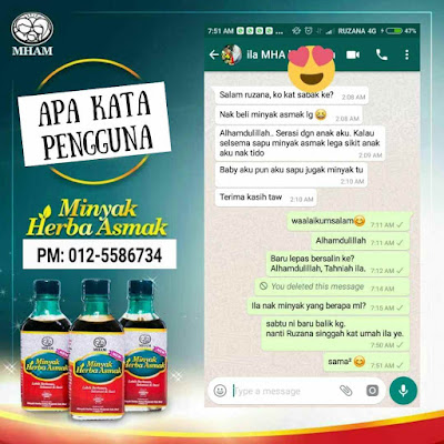 Testimoni Minyak Herba Asmak