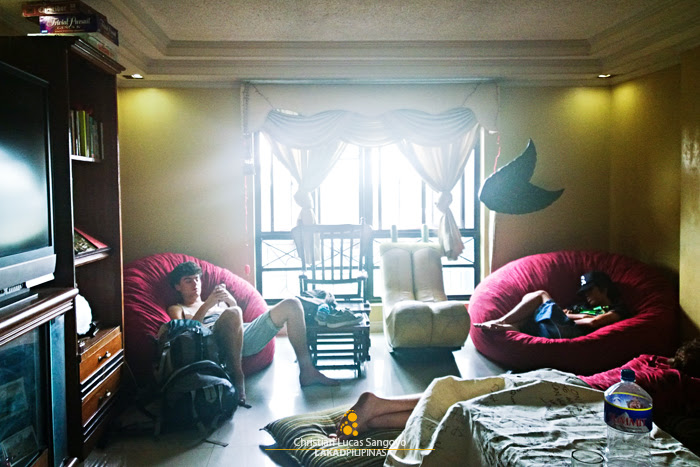 The Living Room Area at Manila's Red Carabao Hostel