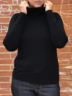 Liesl + Co. Metro T-Shirt with turtleneck hack.