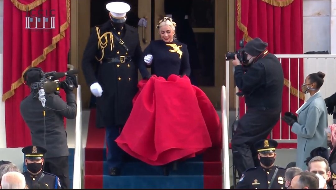 Lady Gaga y el espectacular vestido que llevó durante el Inauguration Day