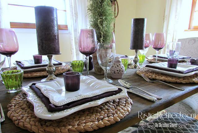 Rustic Tablescape suitable for any occasion you need that pop of color and romance on your table