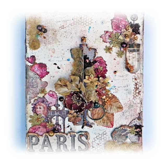 Paris Canvas by Lisa Novogrodski for the Frank Garcia Design Team/ Prima Marketing using Tales of You and Me