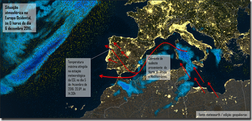 Situação atmosférica na Europa dezembro 2016