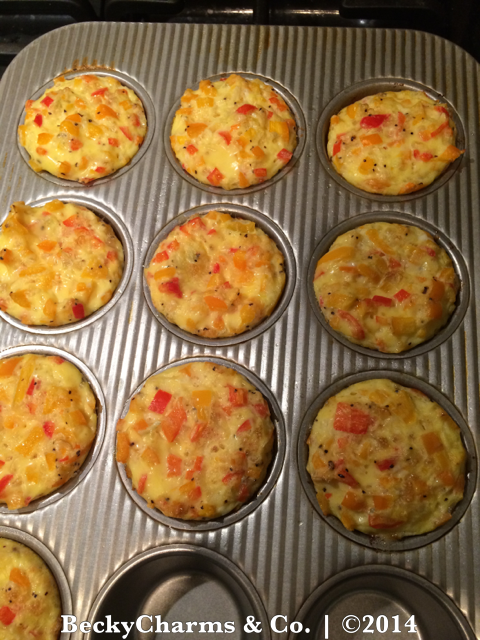 Egg and Rainbow Peppers Muffin Cupcakes by BeckyCharms