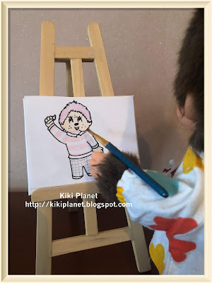 kiki monchhichi tenue peintre vinatage