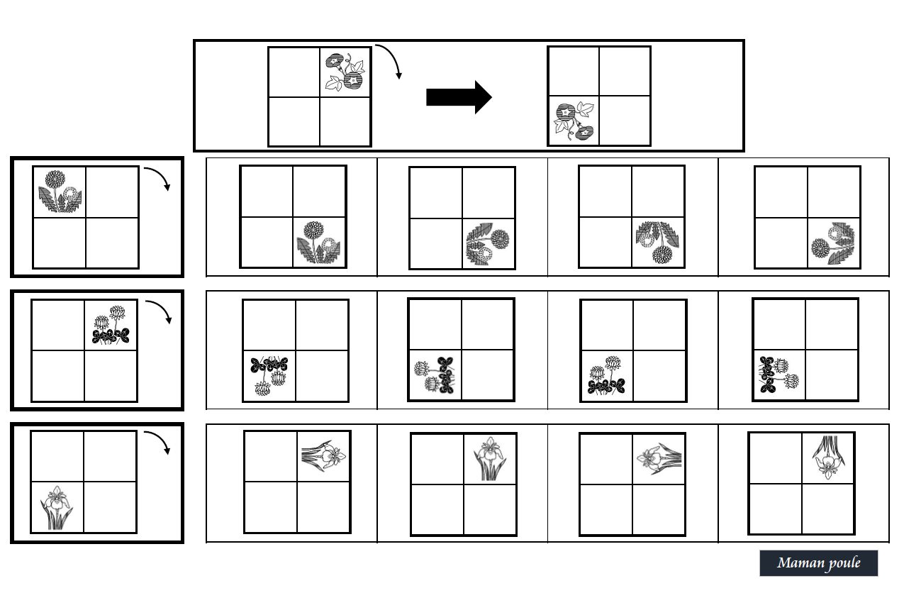 図形の回転 １８０度編 ママンプールのお受験日記