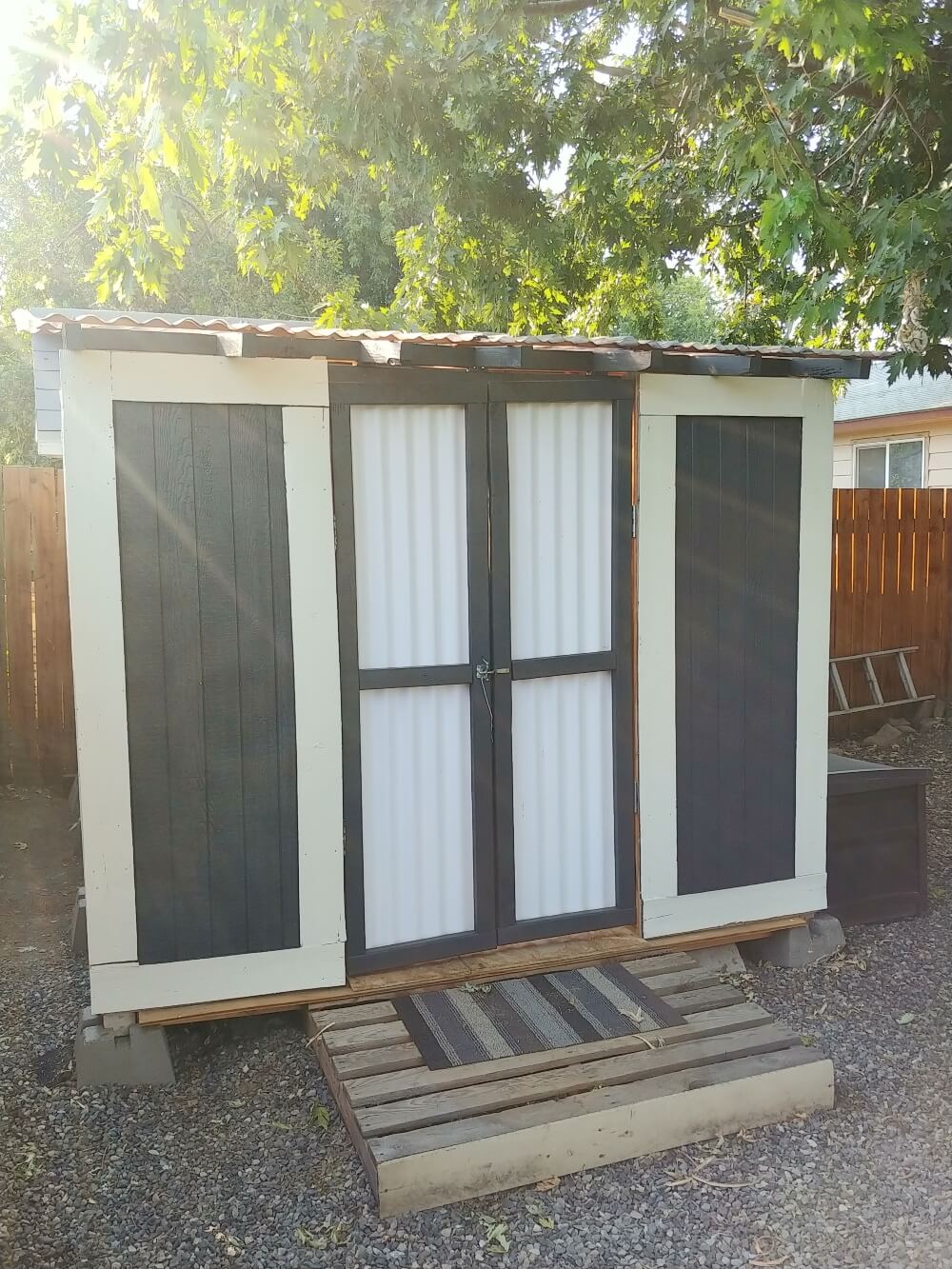 Building a Backyard Shed - Former Wood Storage Area