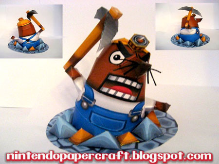 Super Smash Bros Brawl Mr Resetti Papercraft