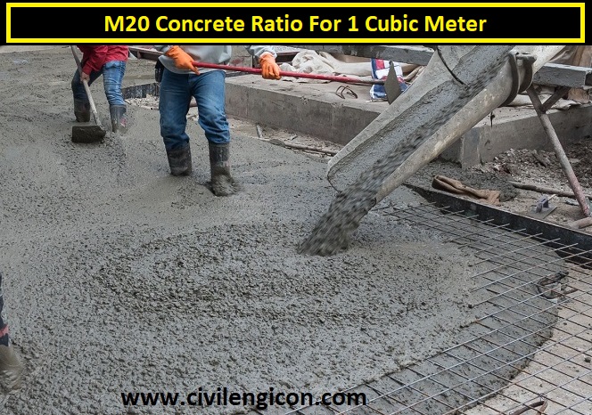 M20 Concrete Ratio For 1 Cubic Meter