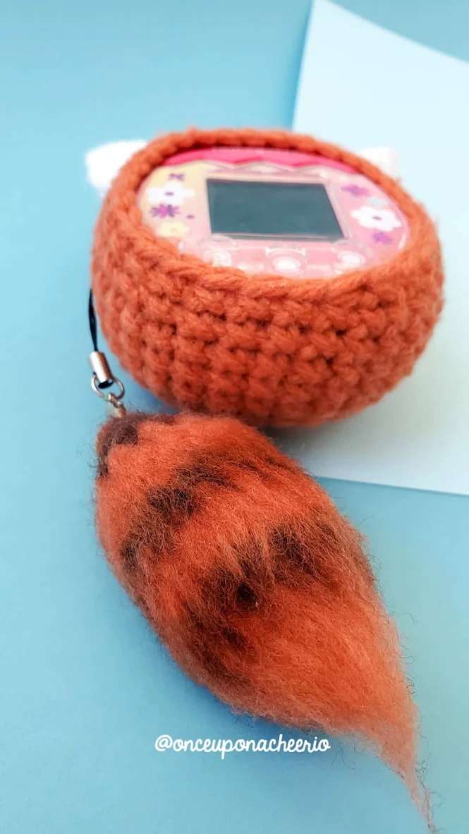 Red Panda Tamagotchi Pix Crochet Case Pattern