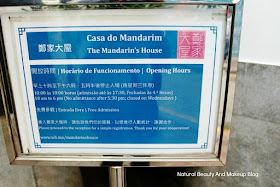 Signboard of Casa Do Mandarim or Mandarin's House located at Lilau square, Macau