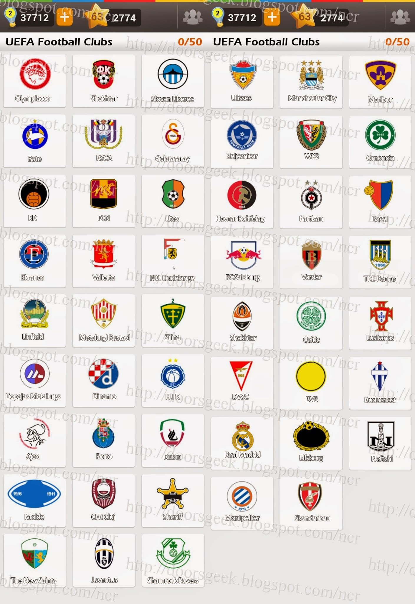 Logo Game: Guess the Brand [Bonus] UEFA Football Clubs ~ Doors Geek  football club quiz logo