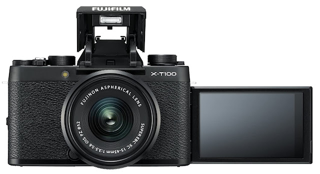 Fujifilm X Series X-T100 24.2MP Mirrorless Camera (Black) with XC15-45mm Lens Kit