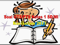 Download Soal UTS/PTS Kelas 1 SD/MI Kurikulum 2013 Semester 2 