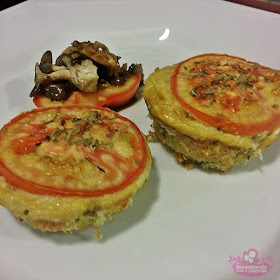 Omelete de quinoa com shimeji