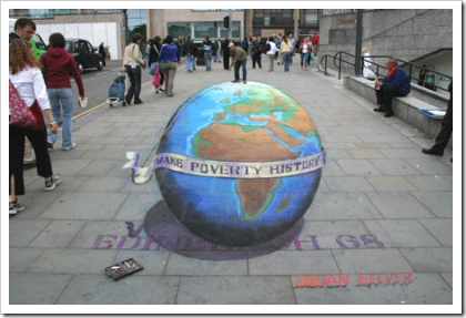 Make Poverty History - by Julian Beever