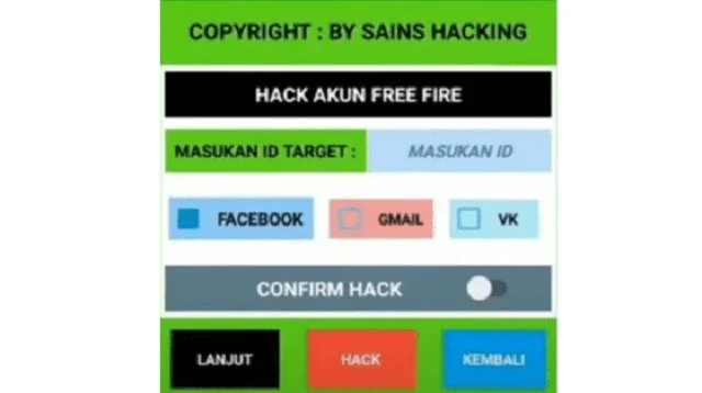 Download Hack Akun FF via ID Apk