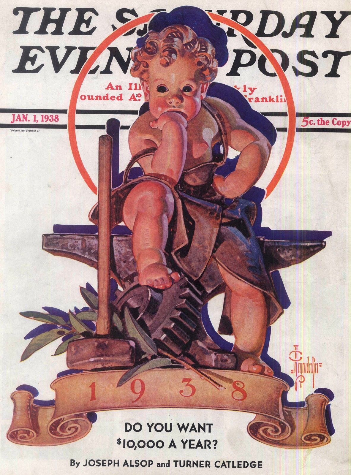 Attempted Bloggery: J. C. Leyendecker: Study for the 1938 New Year's Baby