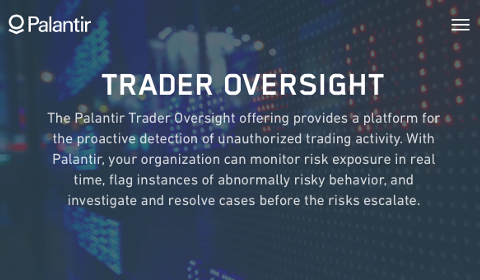 Palantir – Trader Oversight