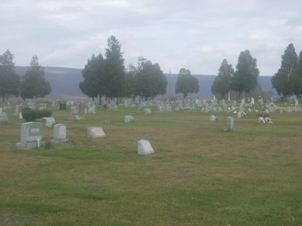 Elimsport Cemetery, where Cassie Foster is buried.