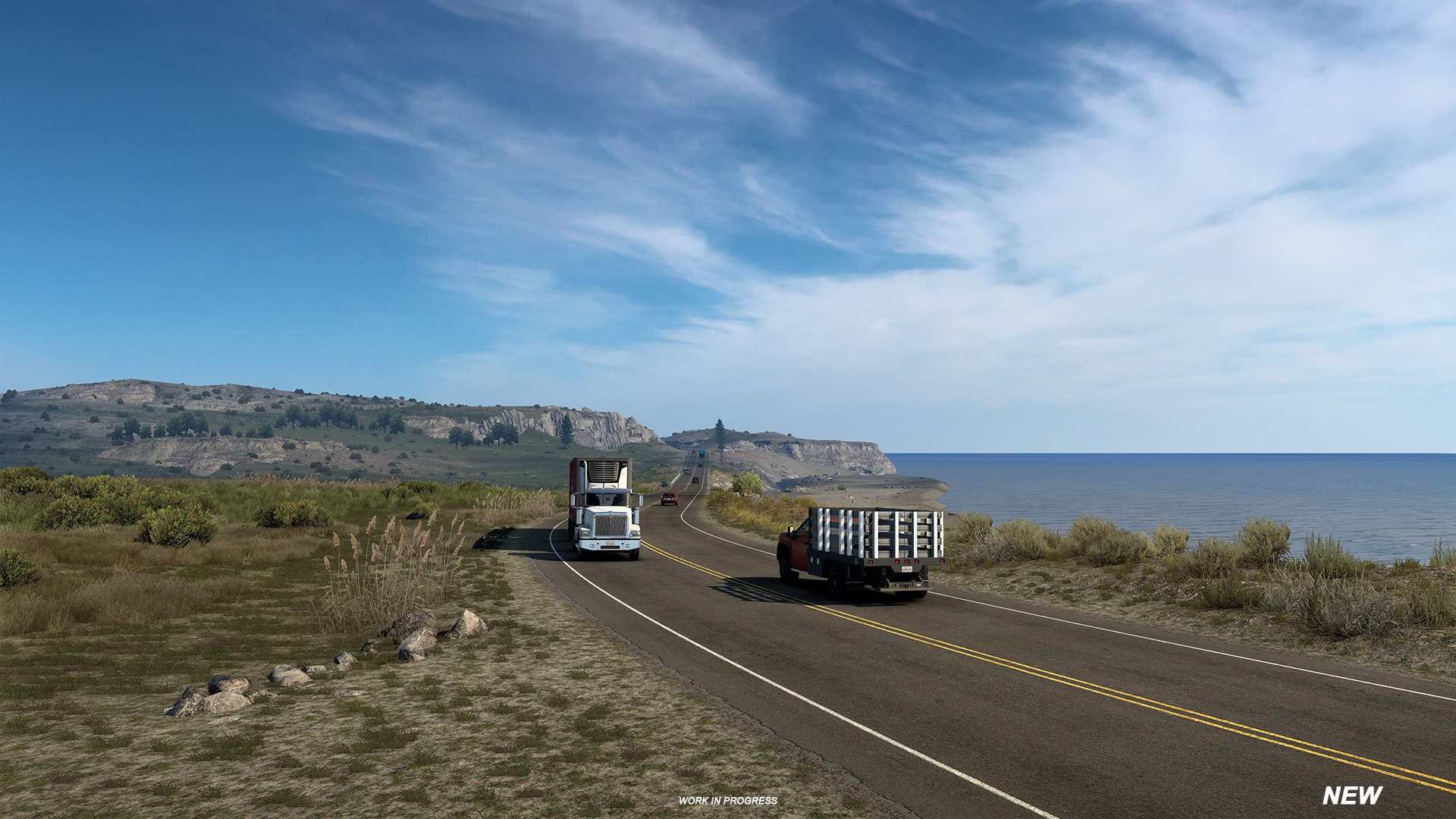 Camion américain sur Desert Canyon Road · Creative Fabrica