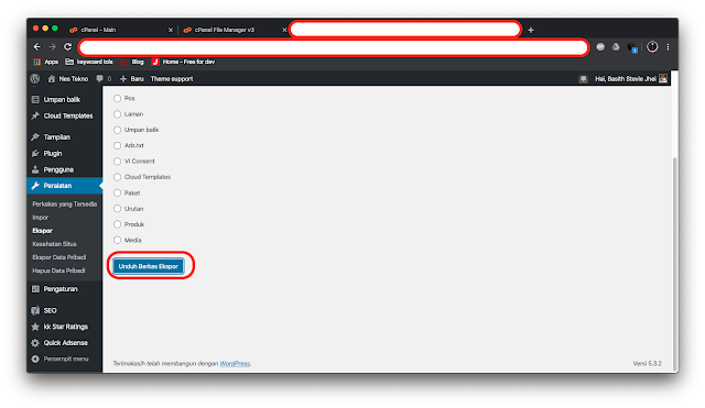 Cara Import Dan Export Postingan Wordprees Untuk Pemula