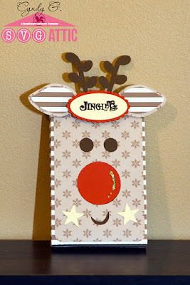 Treat box with reindeer face