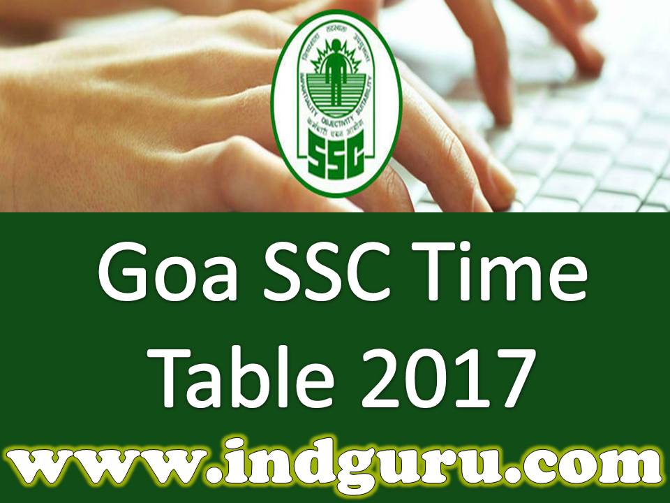 Goa SSC Time Table 