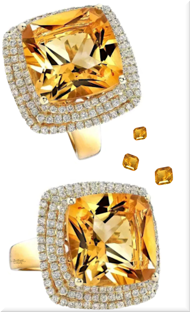 ♦Yellow sapphire and white diamond ring #jewelry #pantone #yellow #brilliantluxury