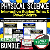 Physical Science Guided Notes, PowerPoints in Google & Print Format