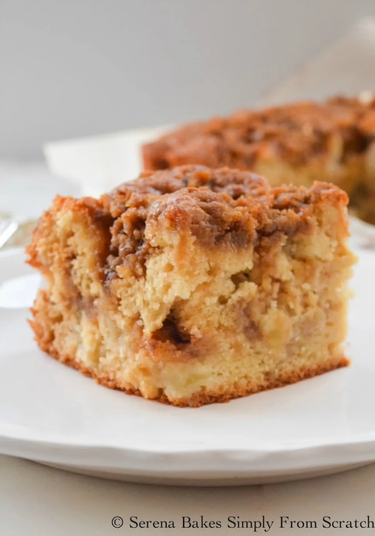 Apple Coffee Cake with Cinnamon Brown Sugar Crumb