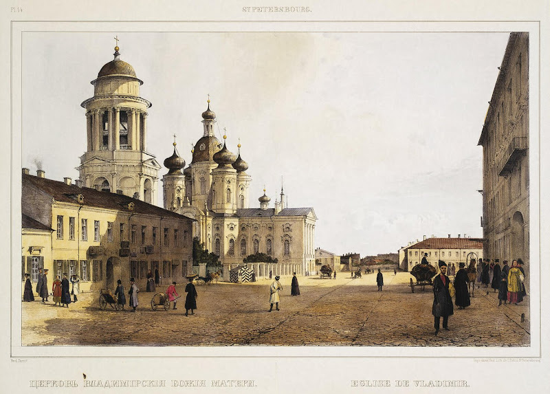 Church of Our Lady of Vladimir by Ferdinand Perrot - Architecture, Landscape, Cityscape Art Prints from Hermitage Museum