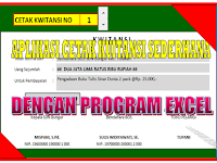 Download Aplikasi cetak kuitansi secara otomatis dengan program Excel