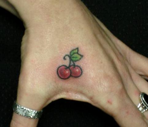 Tattoo Color Cherries on Hand Email ThisBlogThis