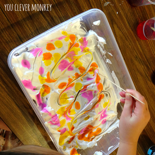 Easy to do art - shaving cream marbling | you clever monkey