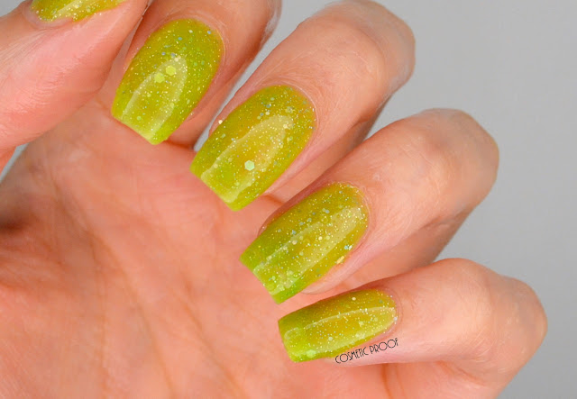 Born Pretty Thermal Color Changing Polish Yellow to Green Swatch