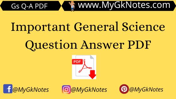 Rajasthan Police General Science Questions And Answers in Hindi PDF
