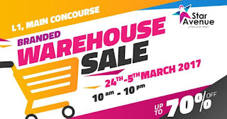 Branded Warehouse Sale at Star Avenue Lifestyle Mall (24 February - 5 March 2017)