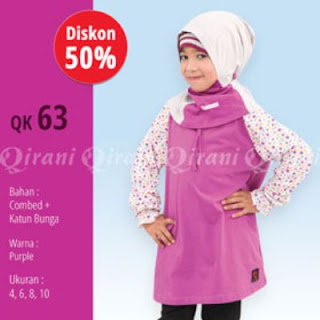 baju gamis anak qirani katun