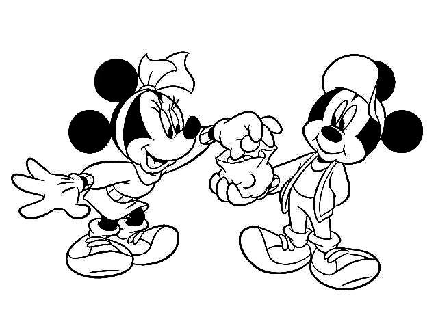 Belajar Mewarnai Mewarnai Halaman Gambar  Kartun  Mickey  Mouse 